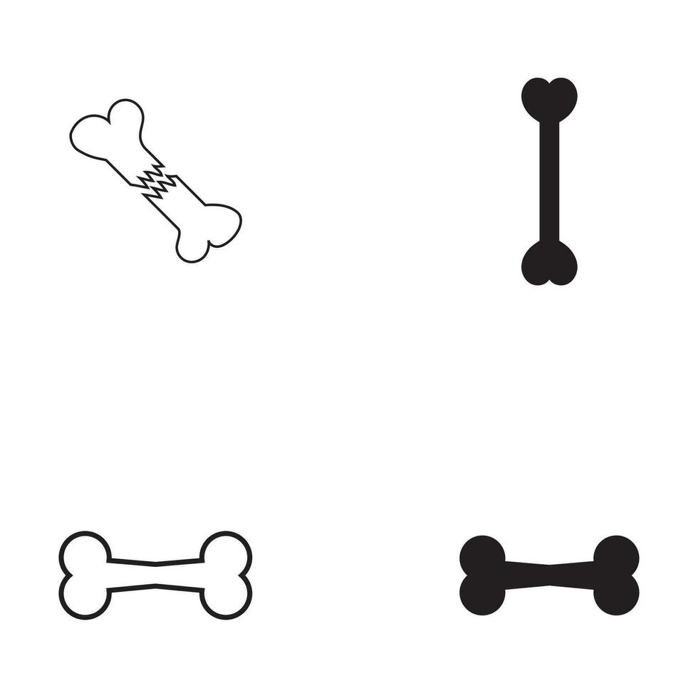 Dog bone logo vector illustration icon