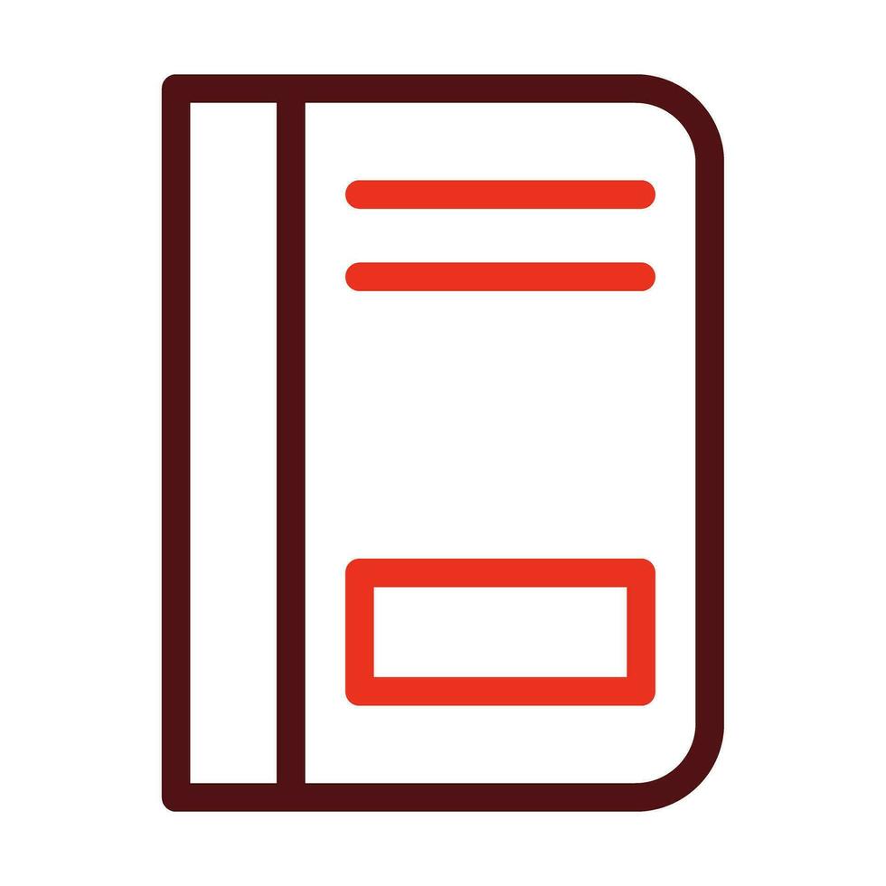 Notebook Vector Thick Line Two Color Icons For Personal And Commercial Use.
