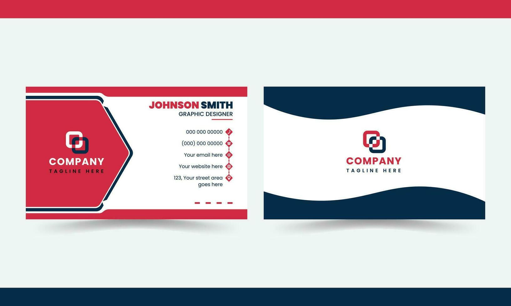 Creative corporate business card template design vector