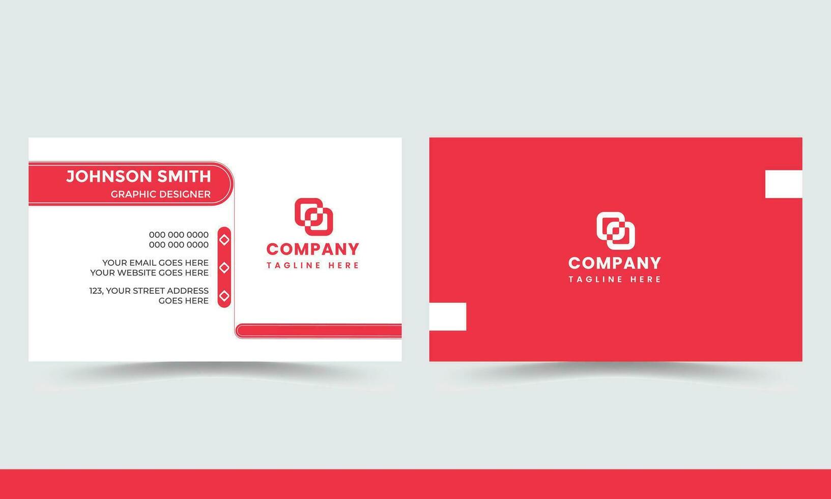 Corporate business card print template-personal visiting card with company logo and vector design