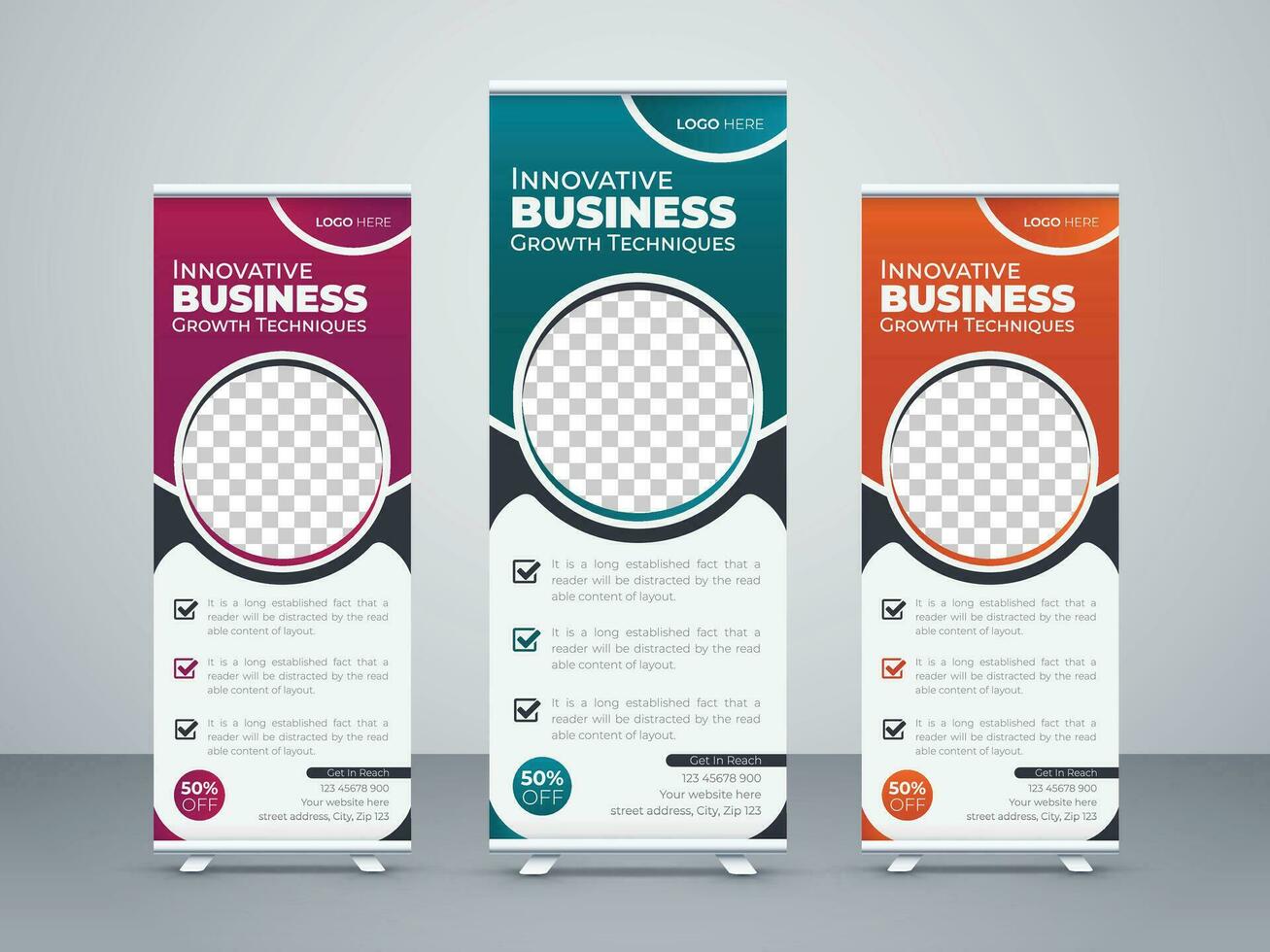 Minimal premium corporate business rollup banner vector