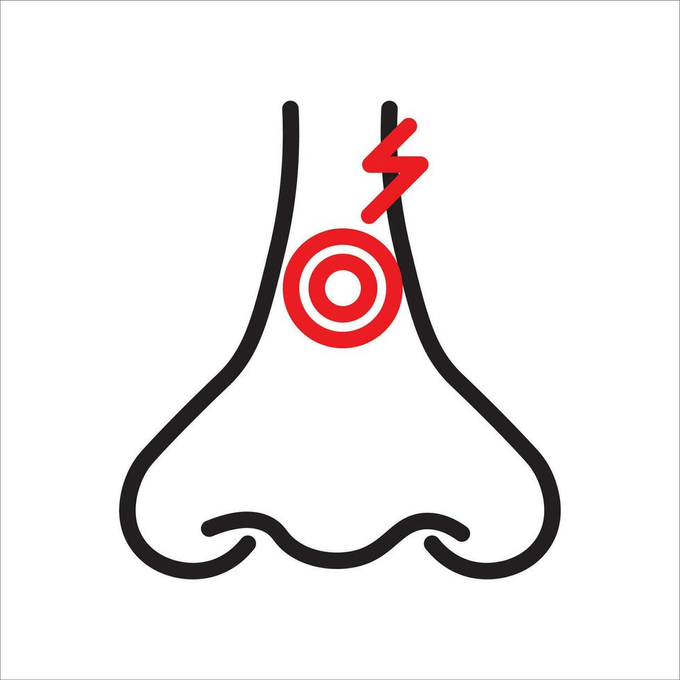 nose disease icon vector, illustration, symbol vector