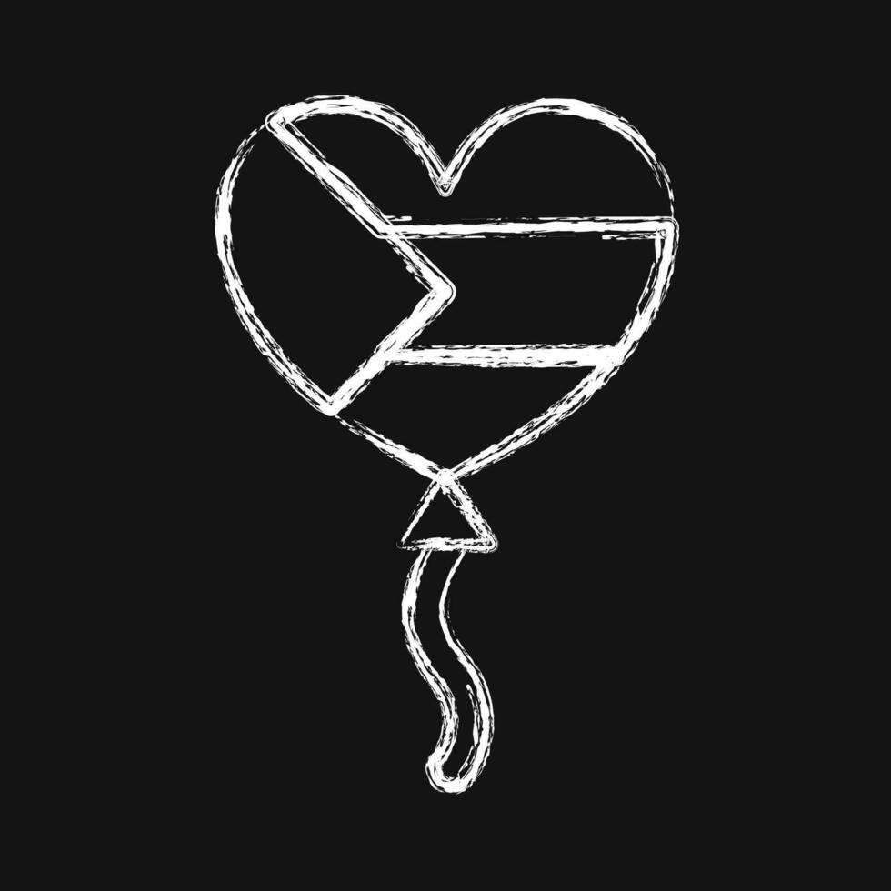 Icon balloon. Palestine elements. Icons in chalk style. Good for prints, posters, logo, infographics, etc. vector