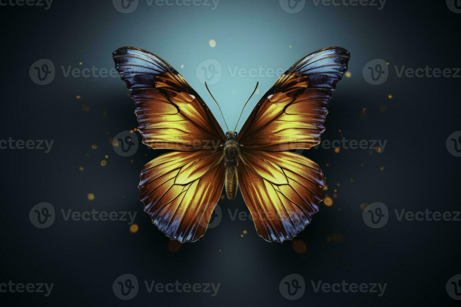 A butterfly symbolizing metamorphosis in EMDR therapy isolated on a gradient background photo