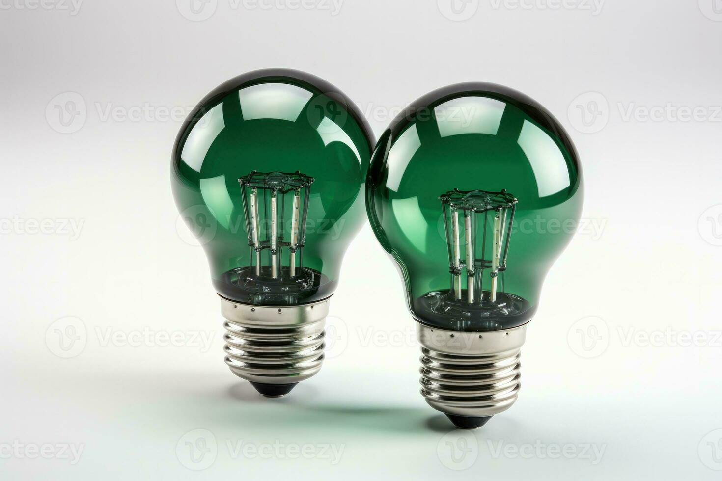 LED light bulbs symbolizing energy efficiency isolated on a white background photo