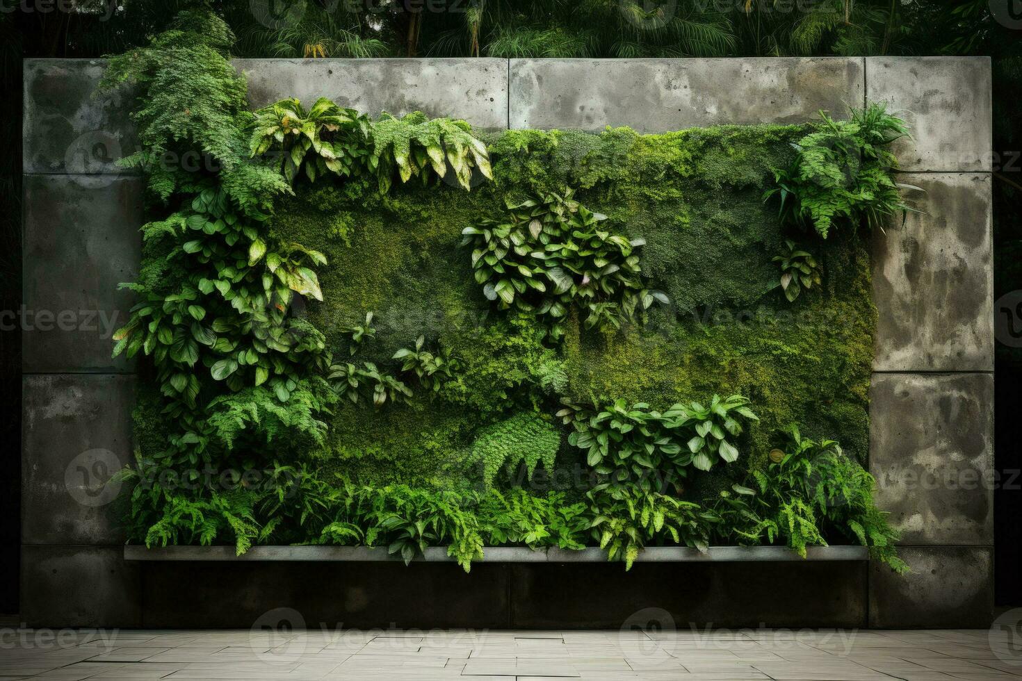 urbano arquitectura con vertical jardín paredes antecedentes con vacío espacio para texto foto