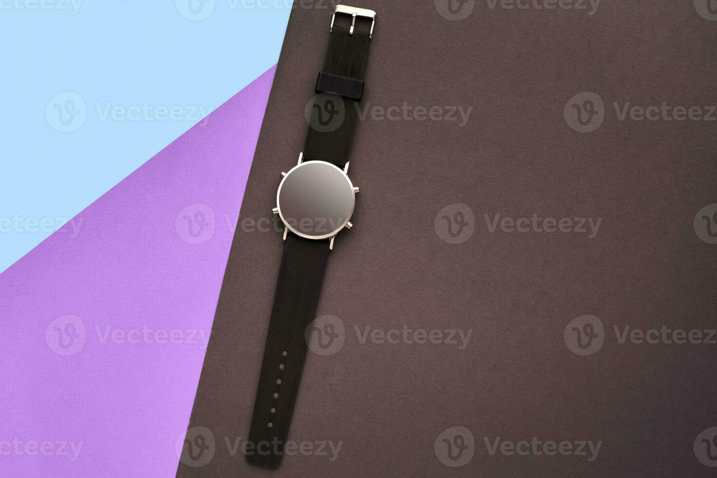 Wristwatch without a dial on colorful background photo