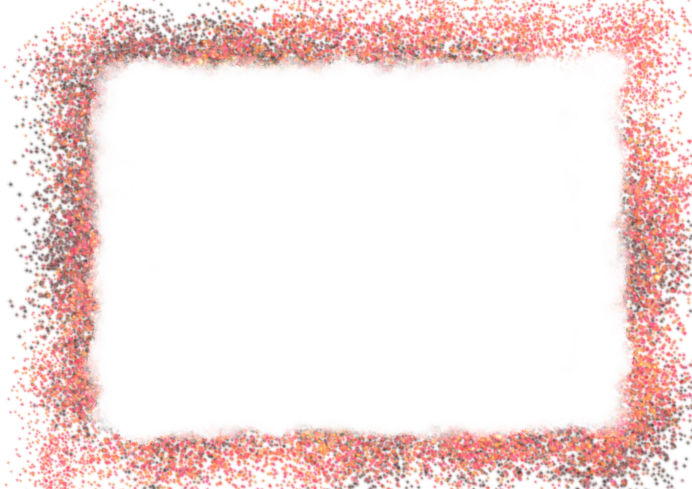 orange color border frame paper space white note text png