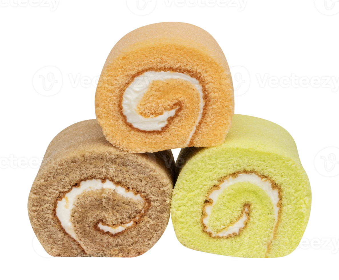 Colorful roll cake png