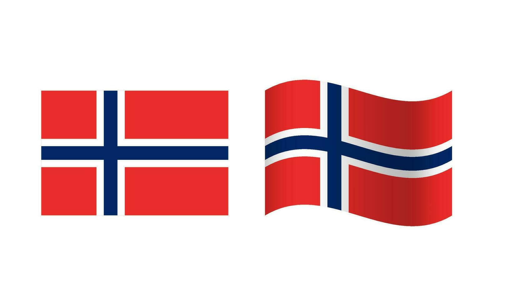 Rectangle and Wave Norway Flag Illustration vector