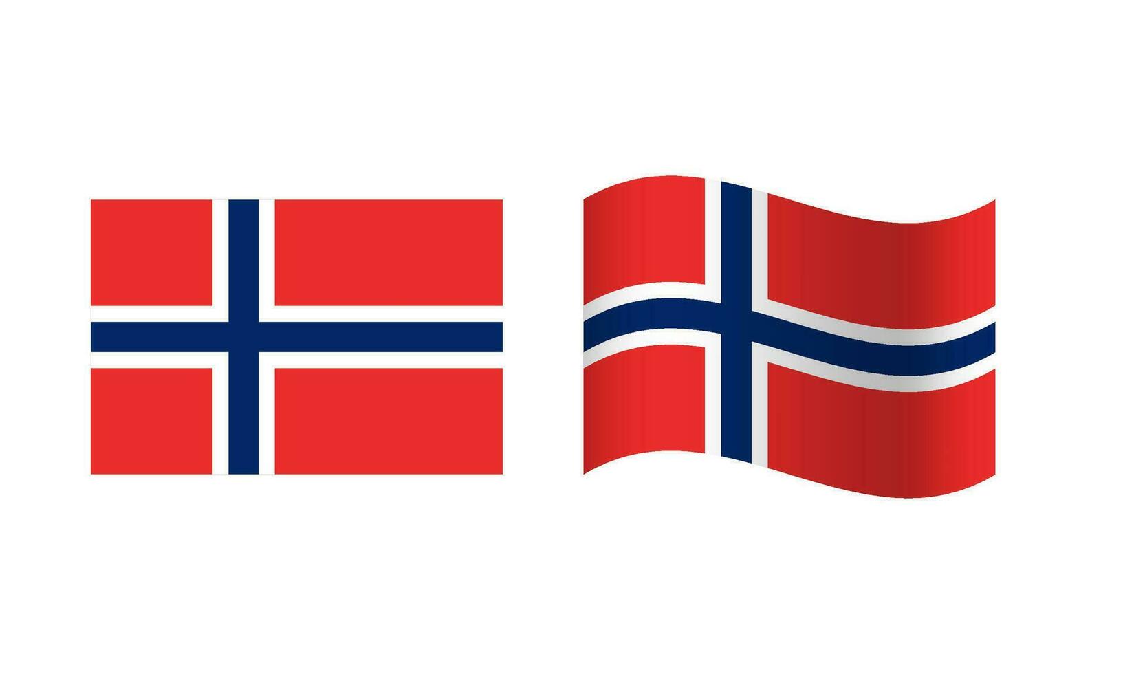 rectángulo y ola Noruega bandera ilustración vector