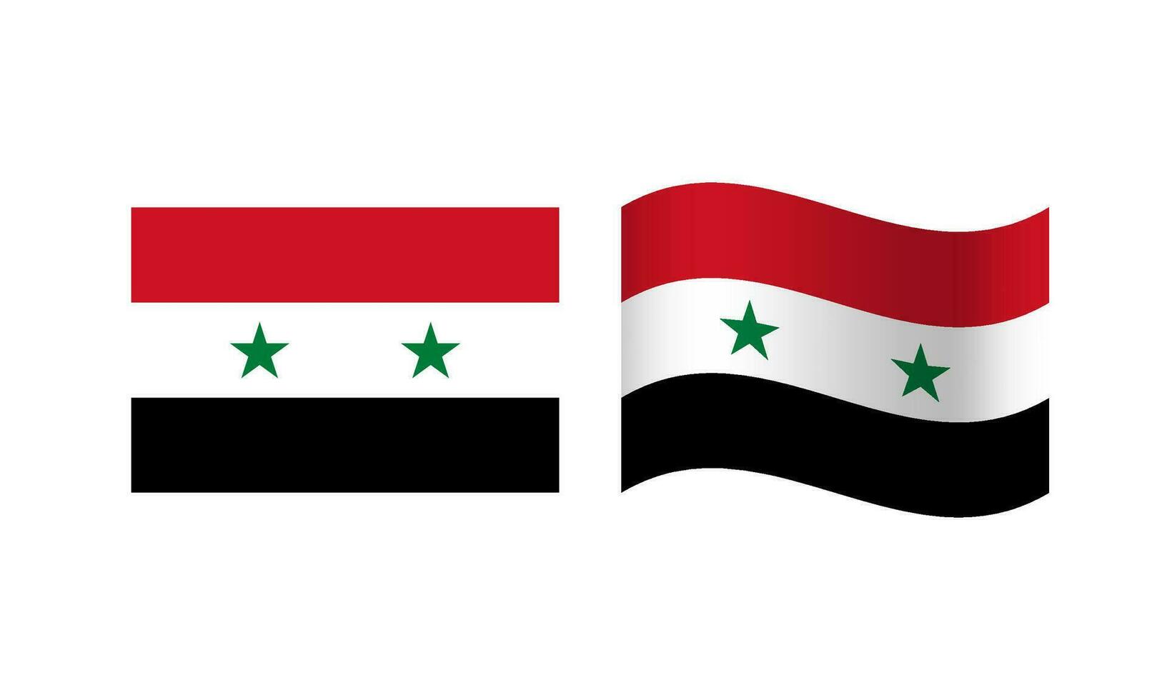 Rectangle and Wave Syria Flag Illustration vector