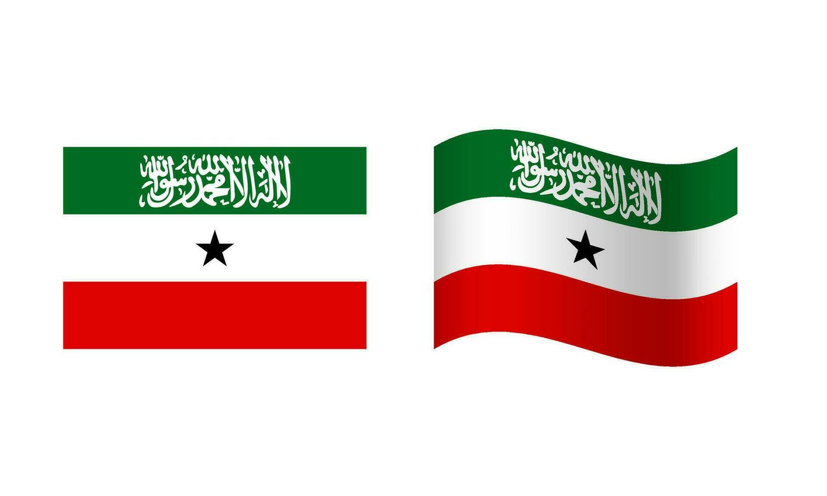 rectángulo y ola Somalilandia bandera ilustración vector