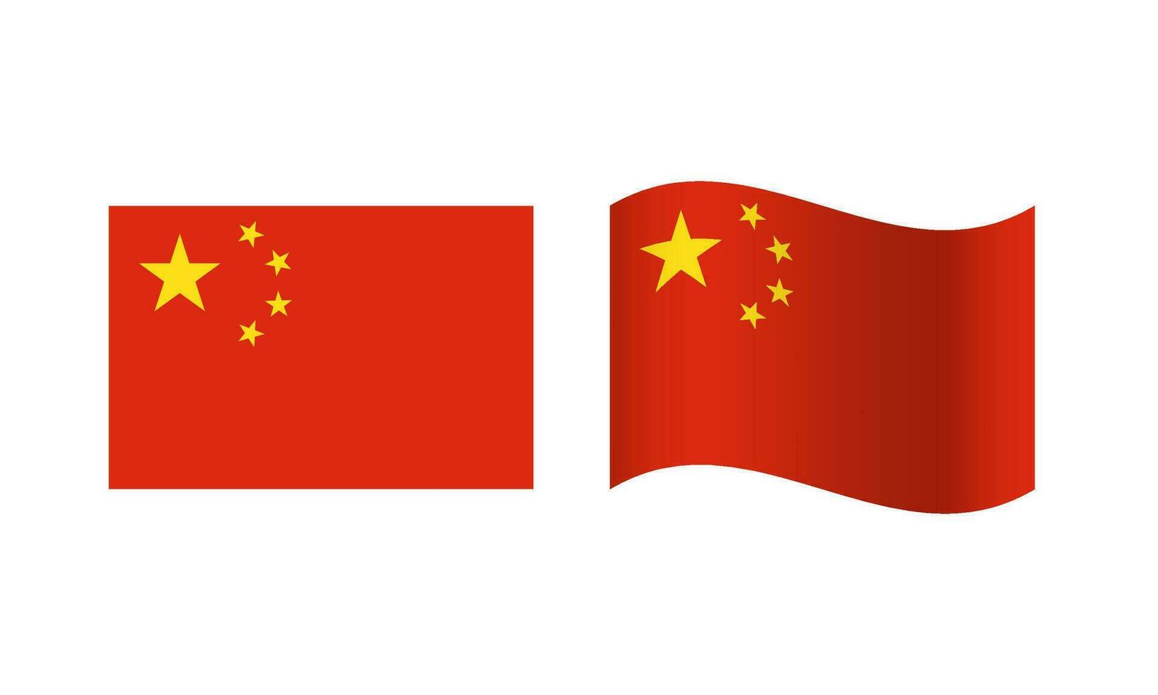 rectángulo y ola China bandera ilustración vector
