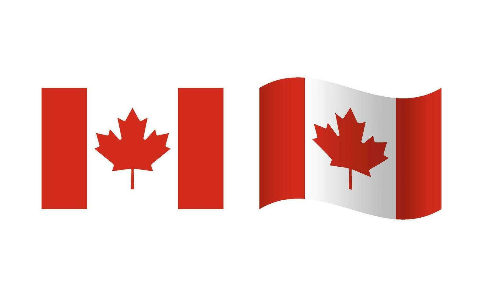 Rectangle and Wave Canada Flag Illustration vector