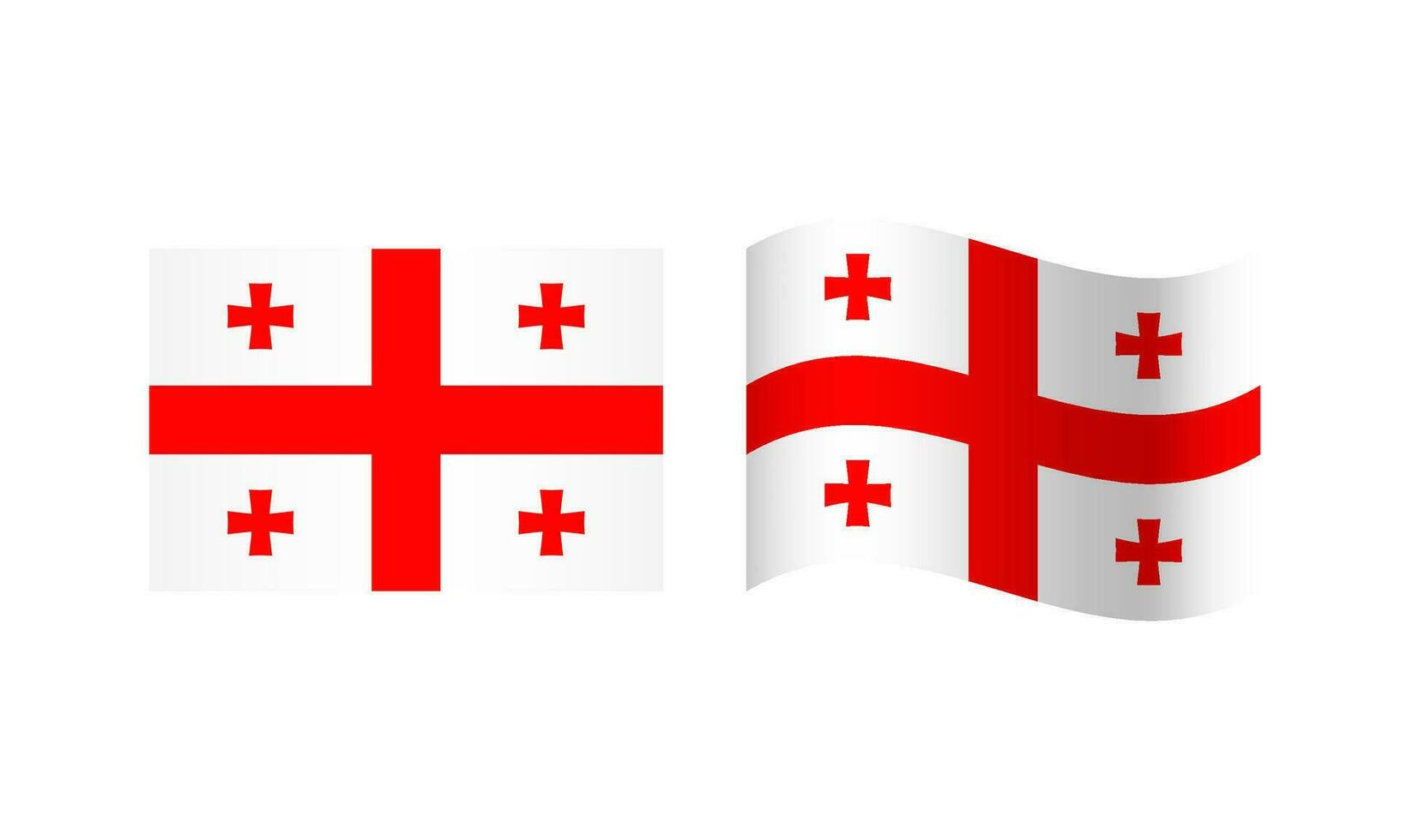 Rectangle and Wave Georgia Flag Illustration vector