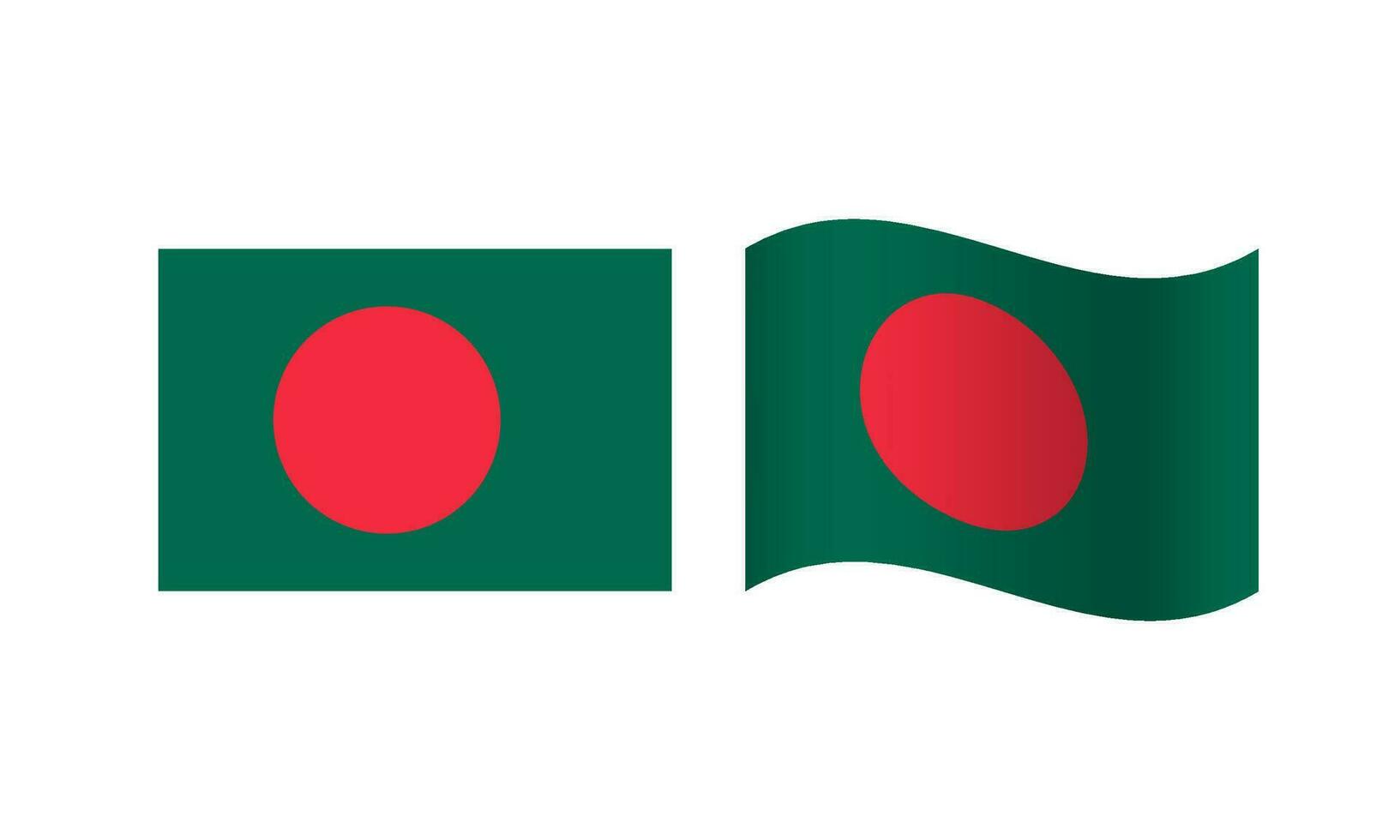 rectángulo y ola Bangladesh bandera ilustración vector