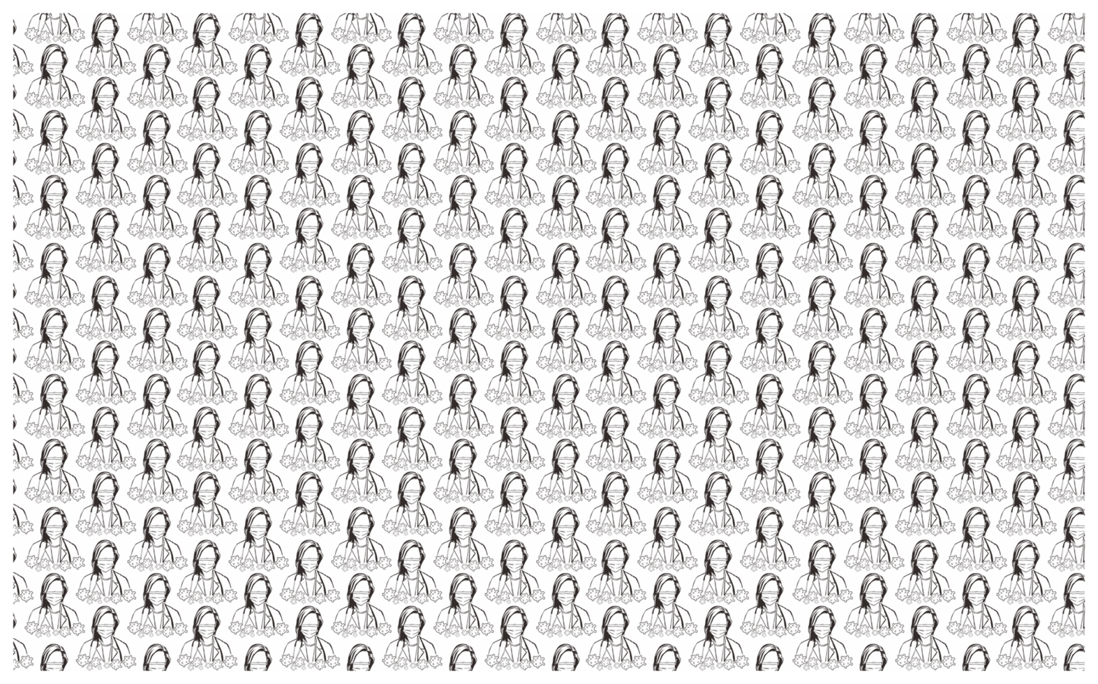 medical personnel line art Pattern Background png
