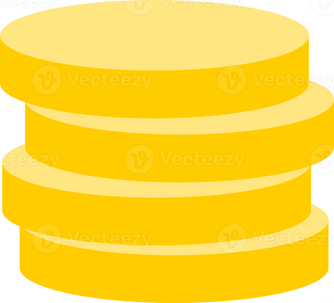 yellow coins money stacked png