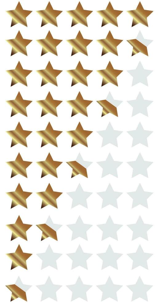 Rating. Gold stars on a white background. Vector. vector