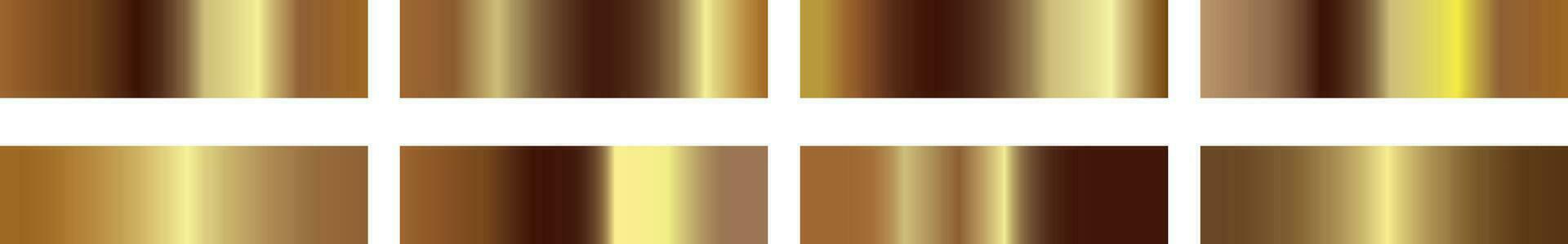 Set of gold gradients. Imitation gold. Vector. vector