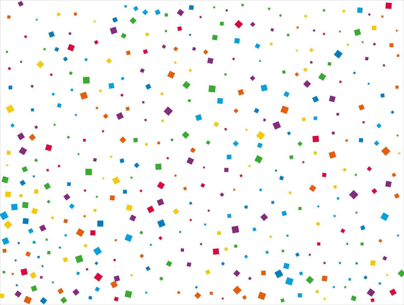 Magic Rainbow Squares Confetti. Vector illustration.