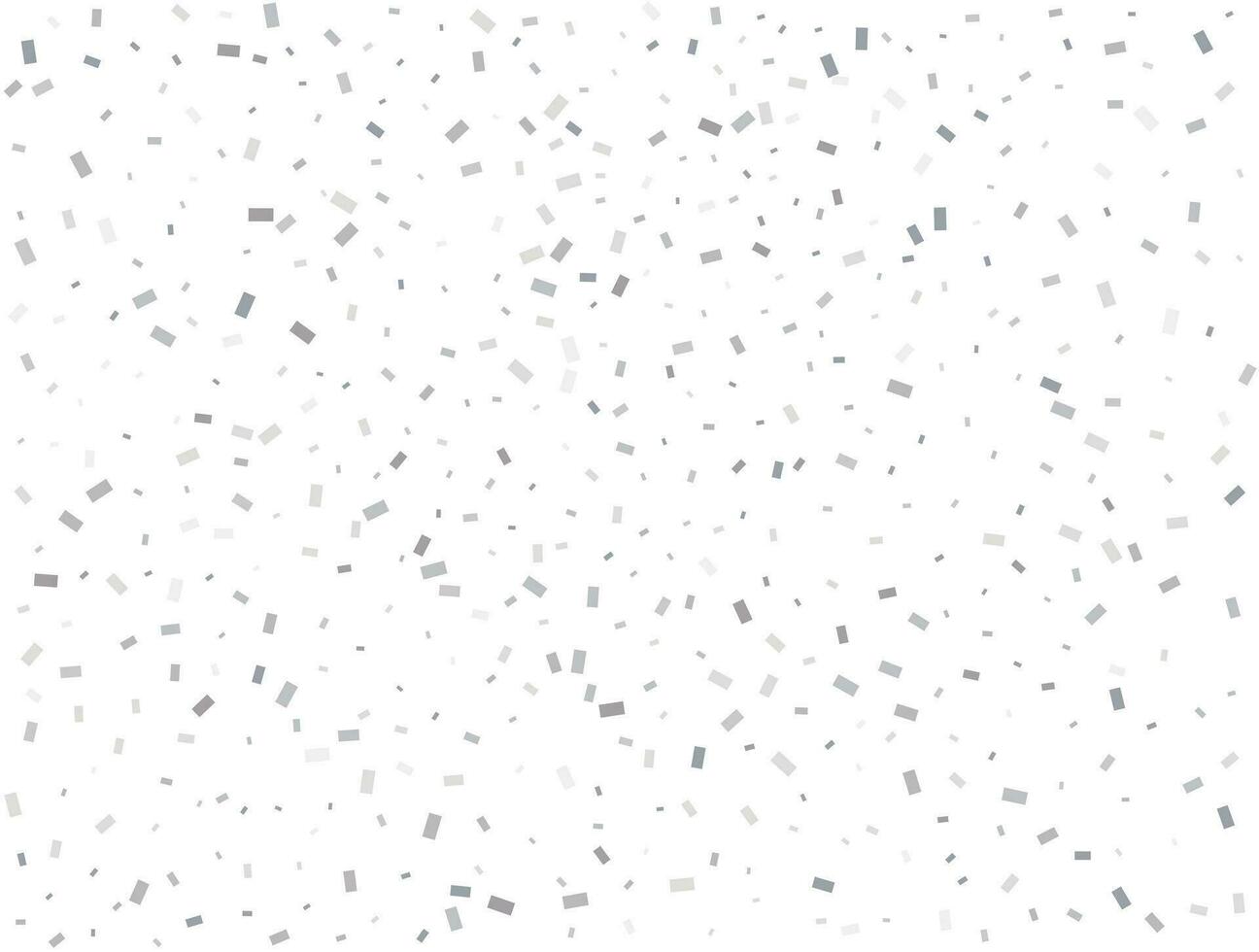Light silver Rectangular glitter confetti background. White festive texture. vector