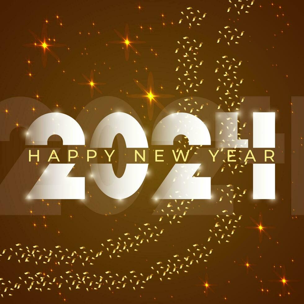 Happy new year background design with christmas light element vector