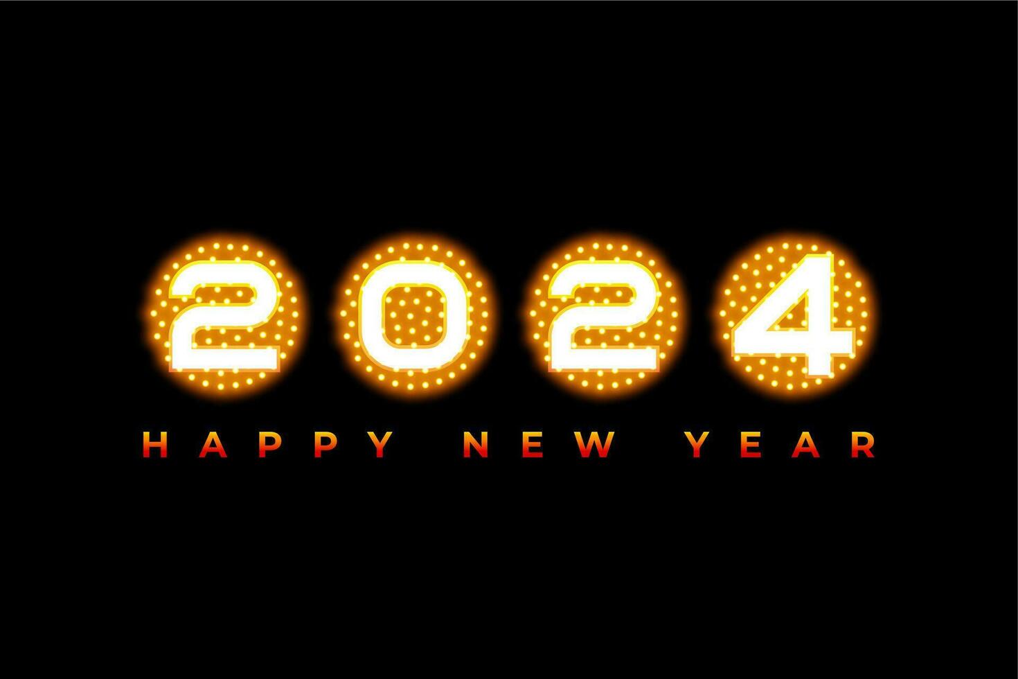 Happy new year background design with christmas light element vector