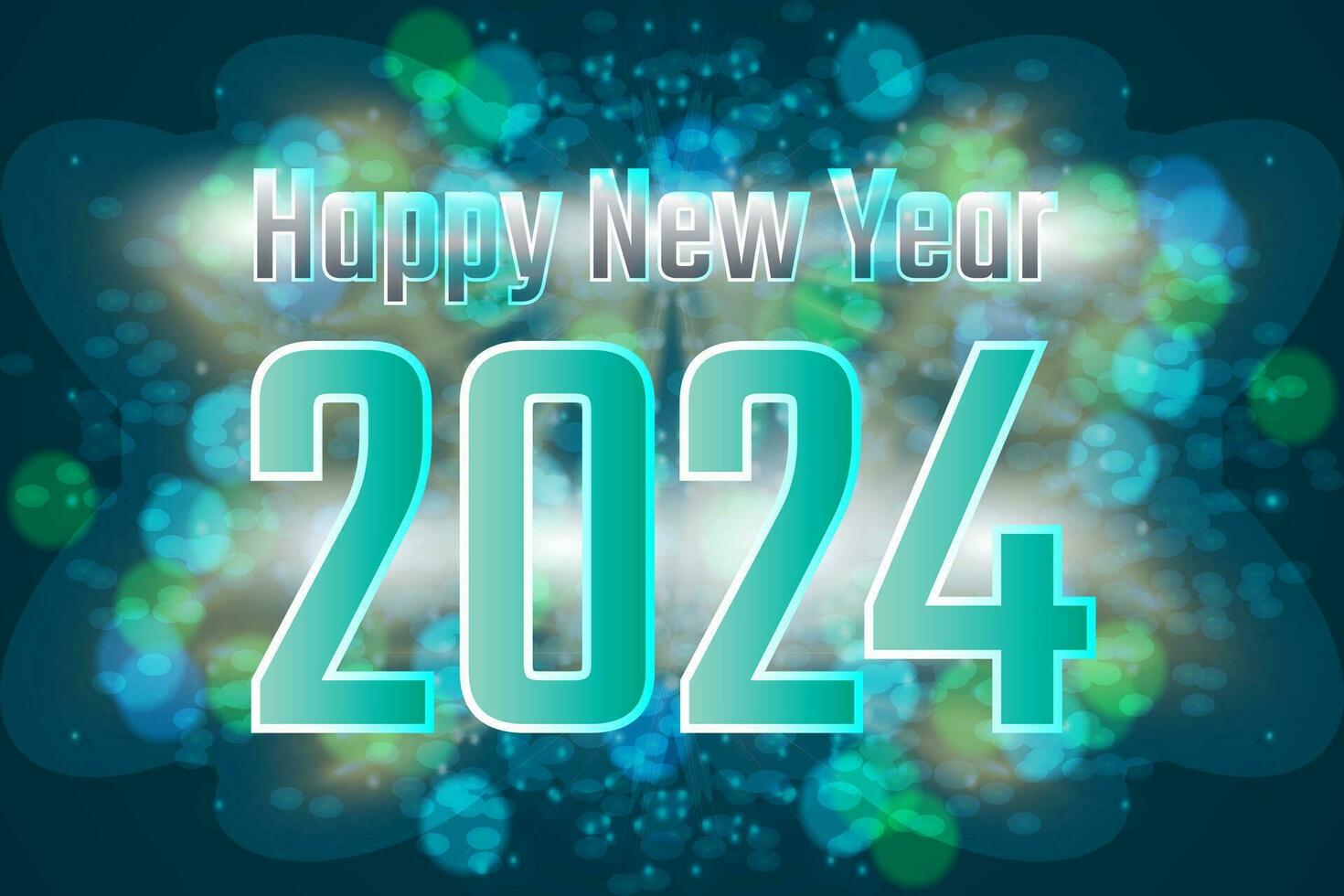 Happy new year background design with christmas light element vector