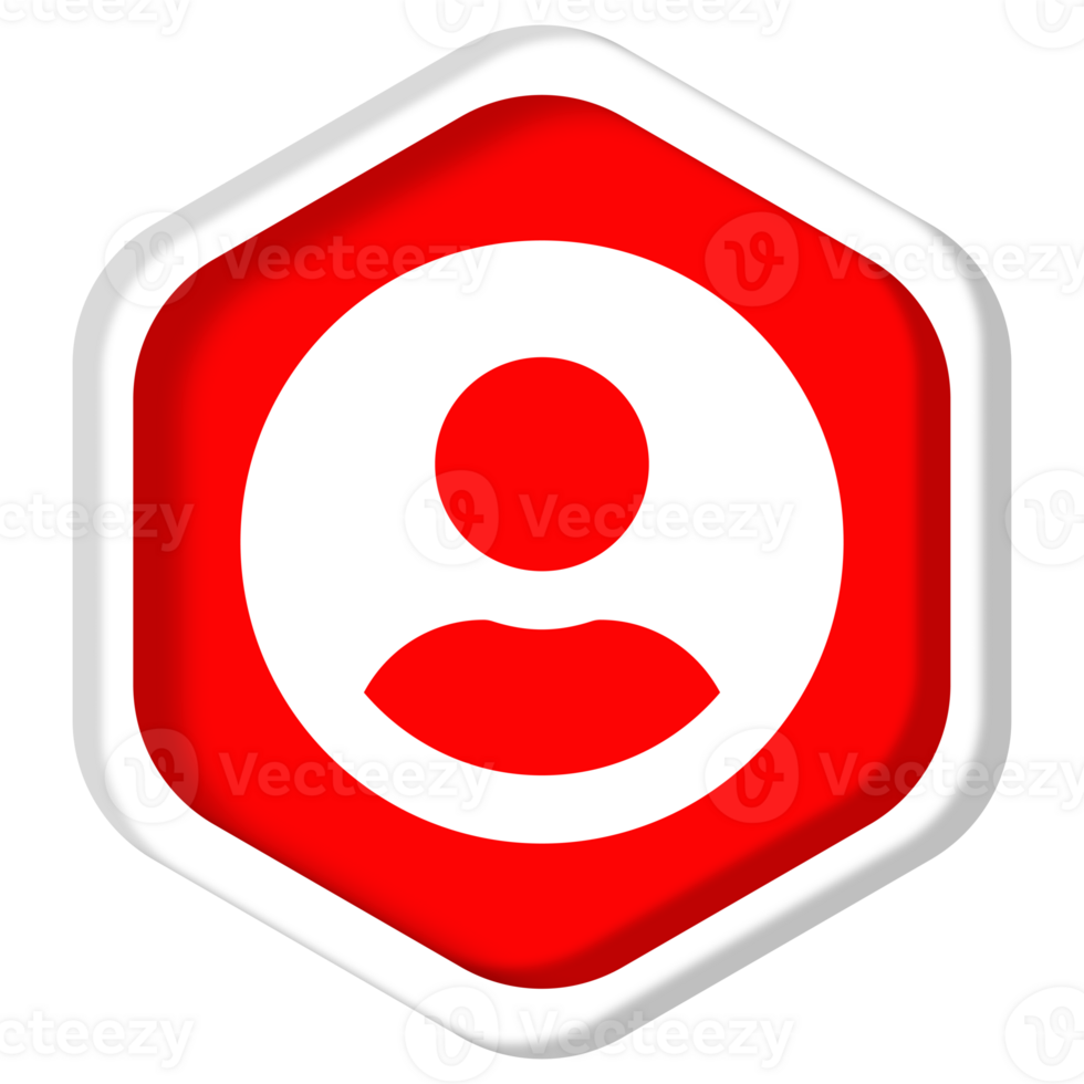 user interface theme profile icons 3d icons render isolated illustration in Pro PNG transparent background