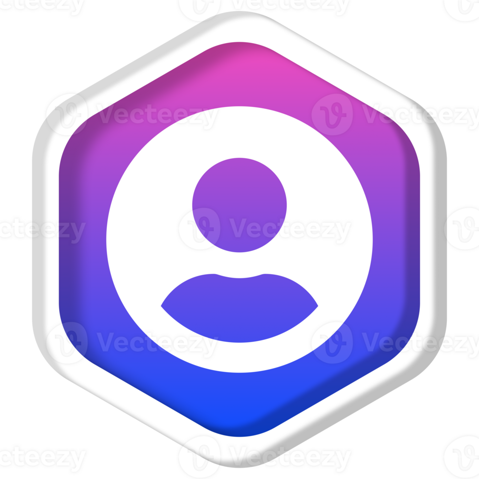 user interface theme profile icons 3d icons render isolated illustration in Pro PNG transparent background