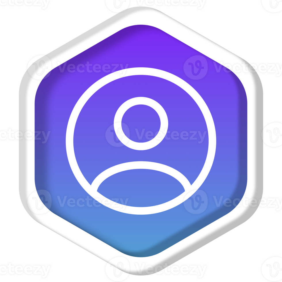user interface theme profile icons 3d icons render isolated illustration in Pro PNG transparent background