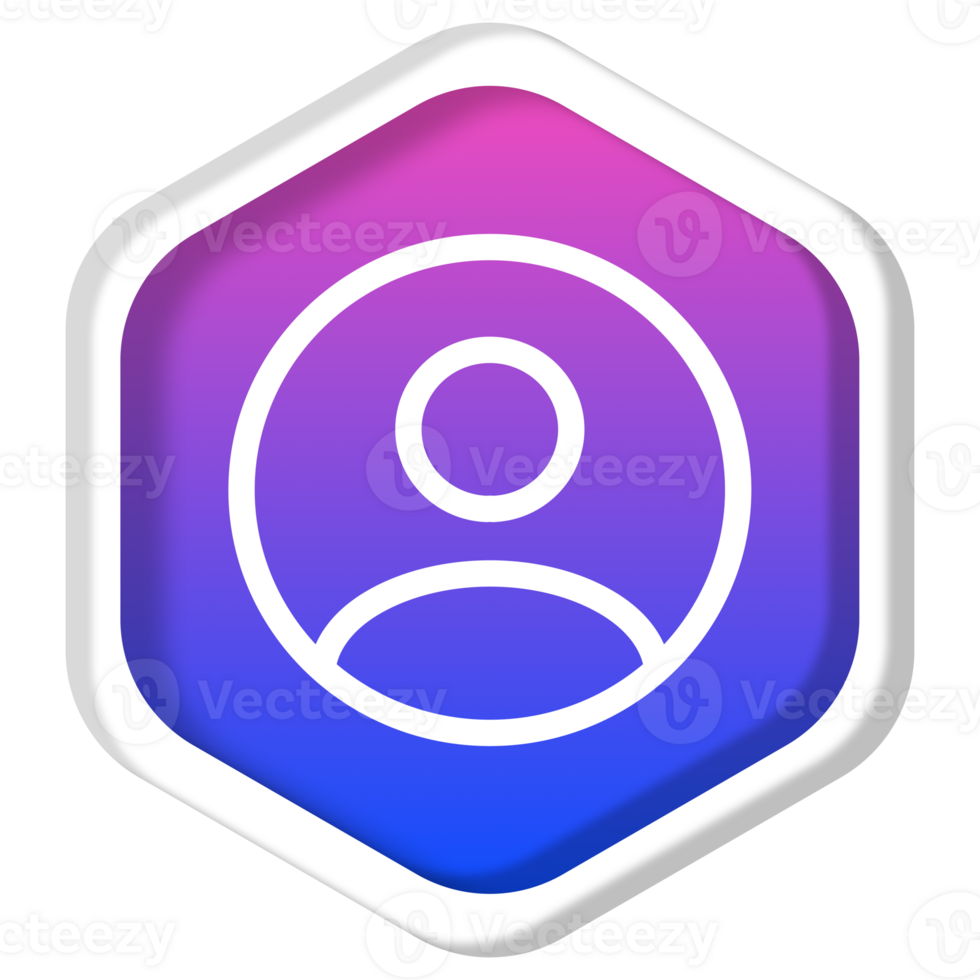 user interface theme profile icons 3d icons render isolated illustration in Pro PNG transparent background