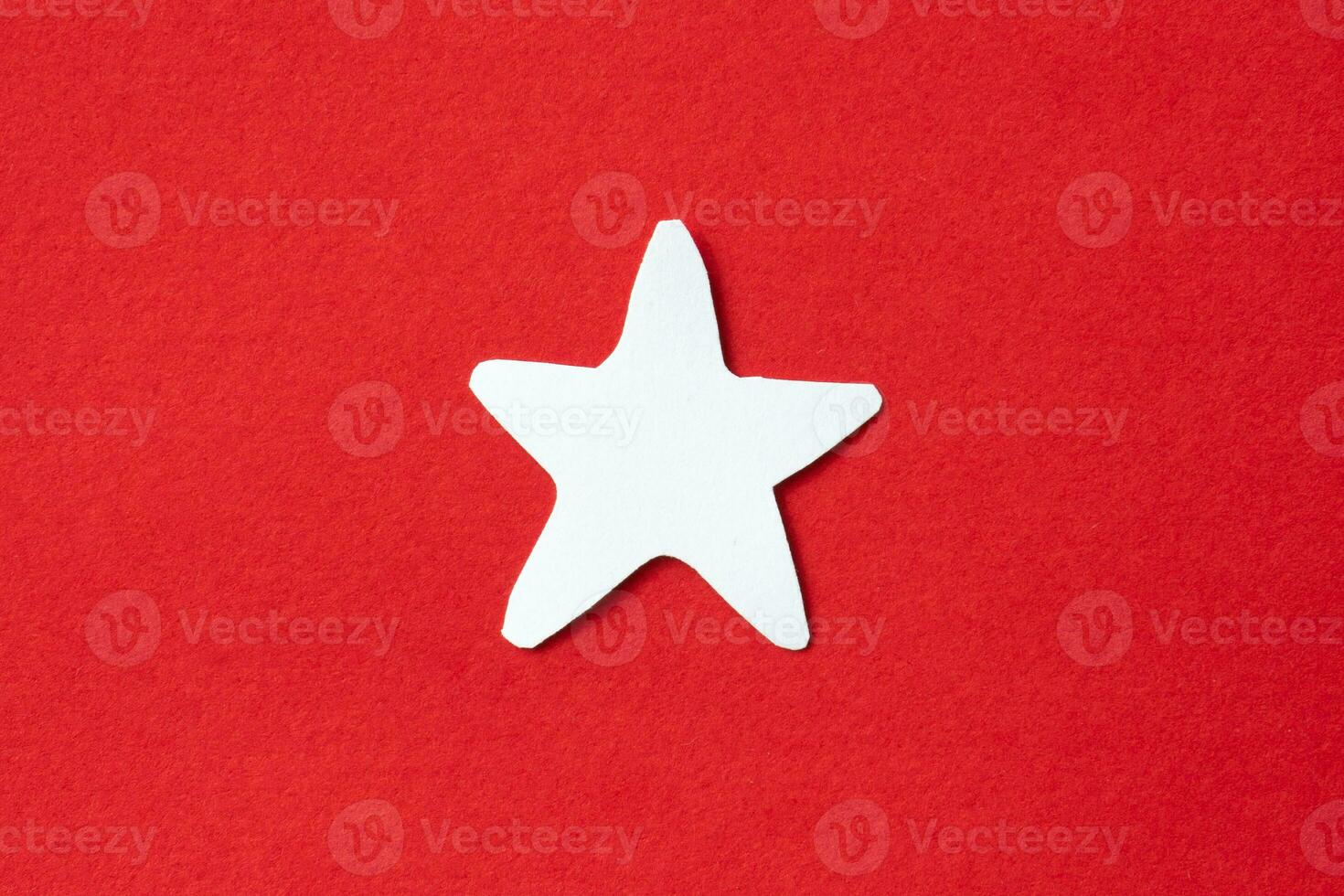 red Christmas star paper cut photo