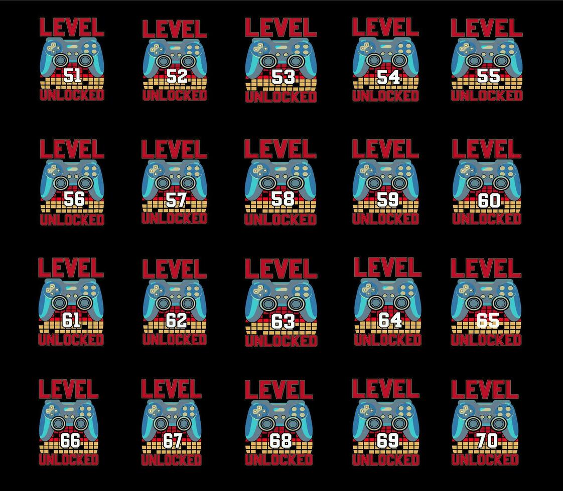 Gaming T shirt Bundle vector