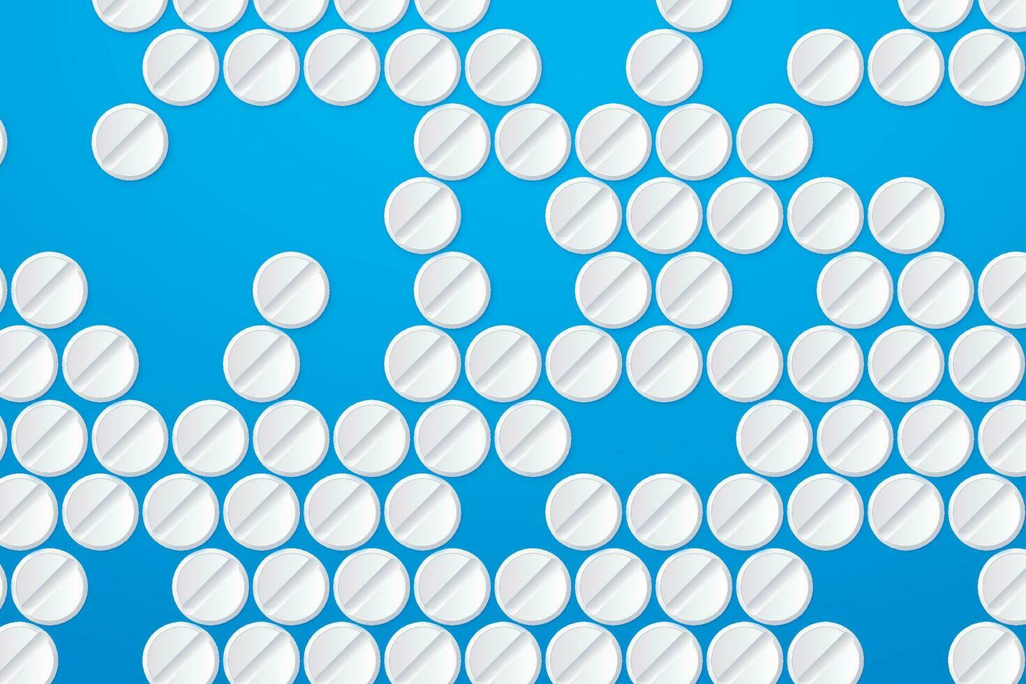 pills on blue vector