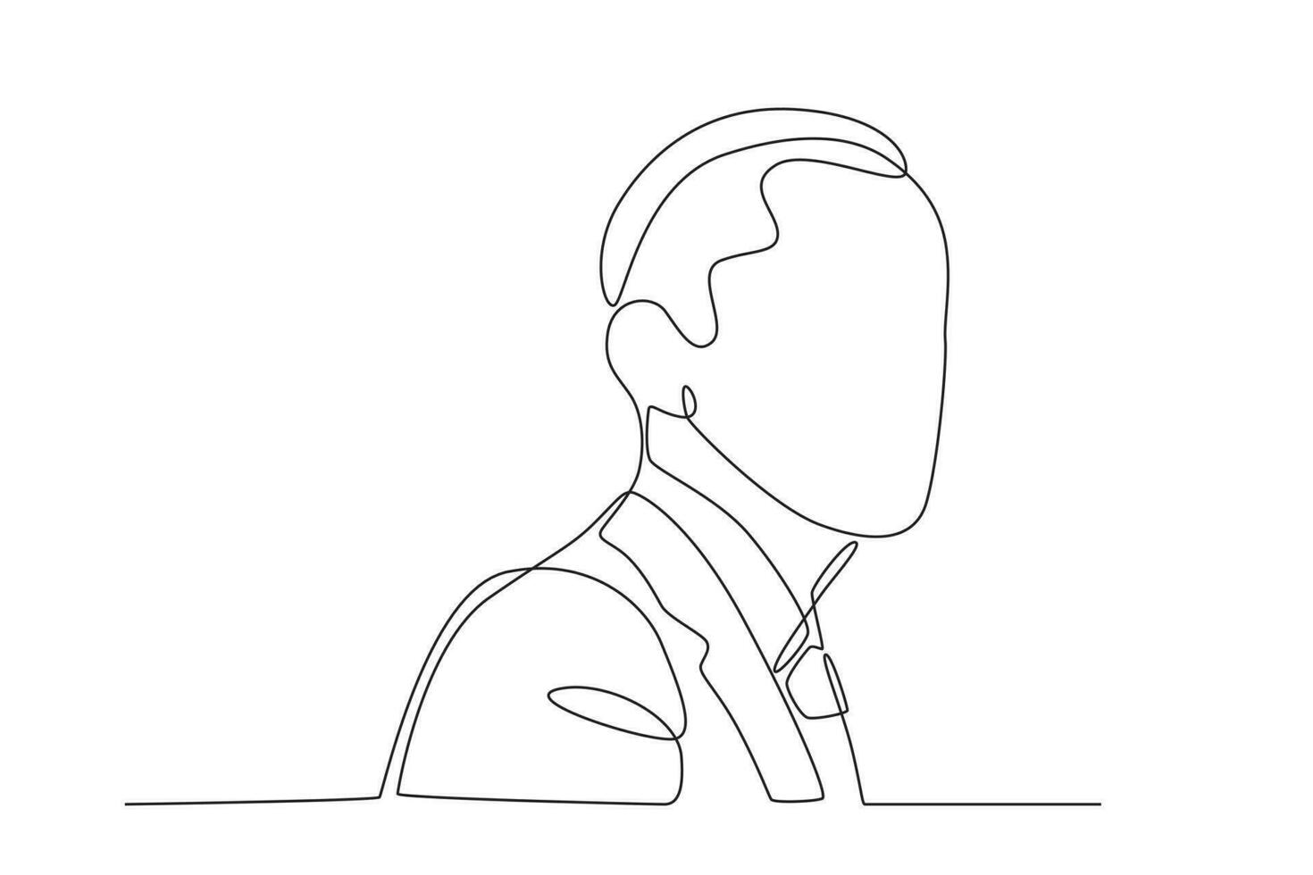 A black man looking at the side vector