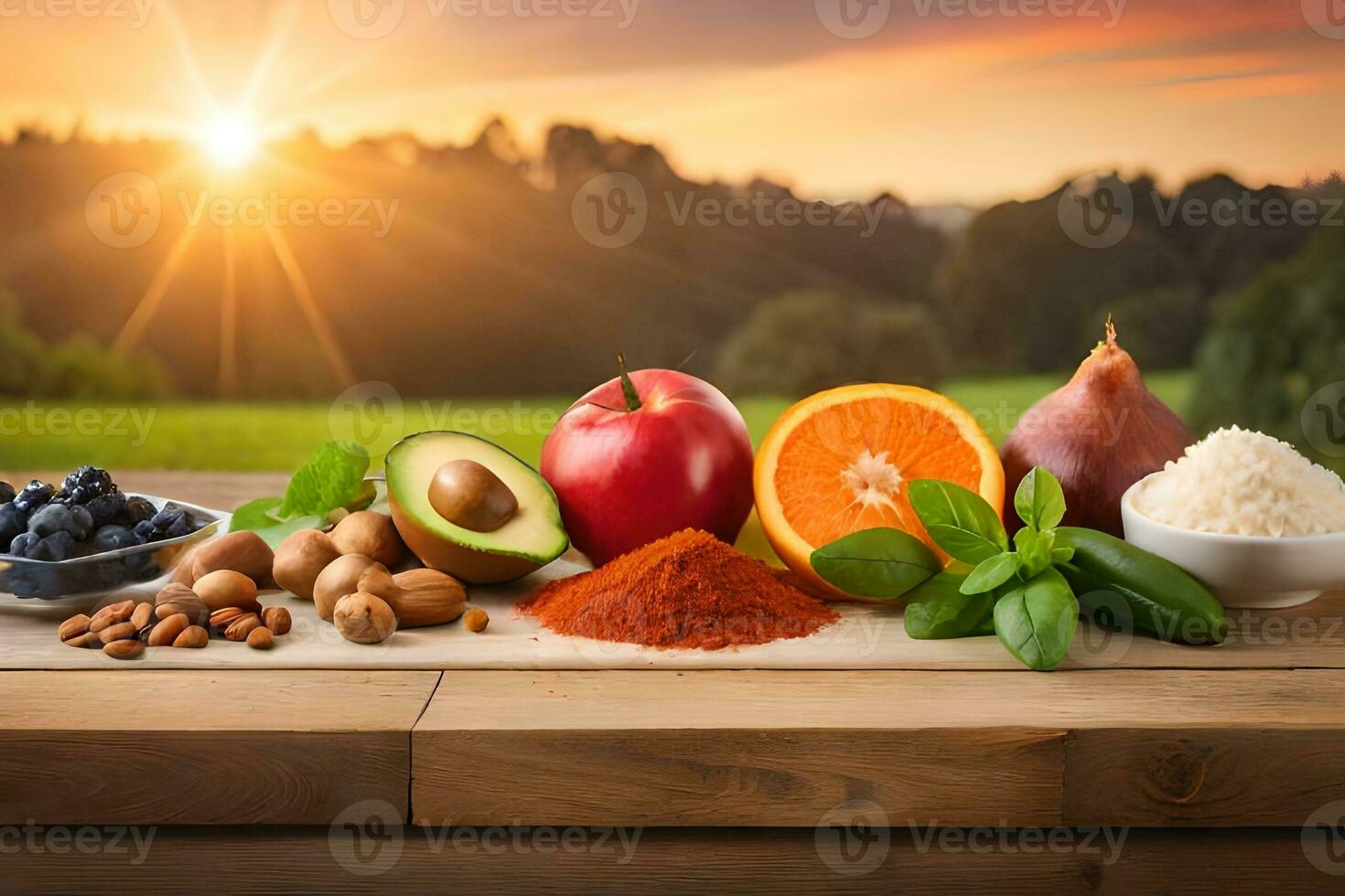 foods for a healthy diet. AI-Generated photo