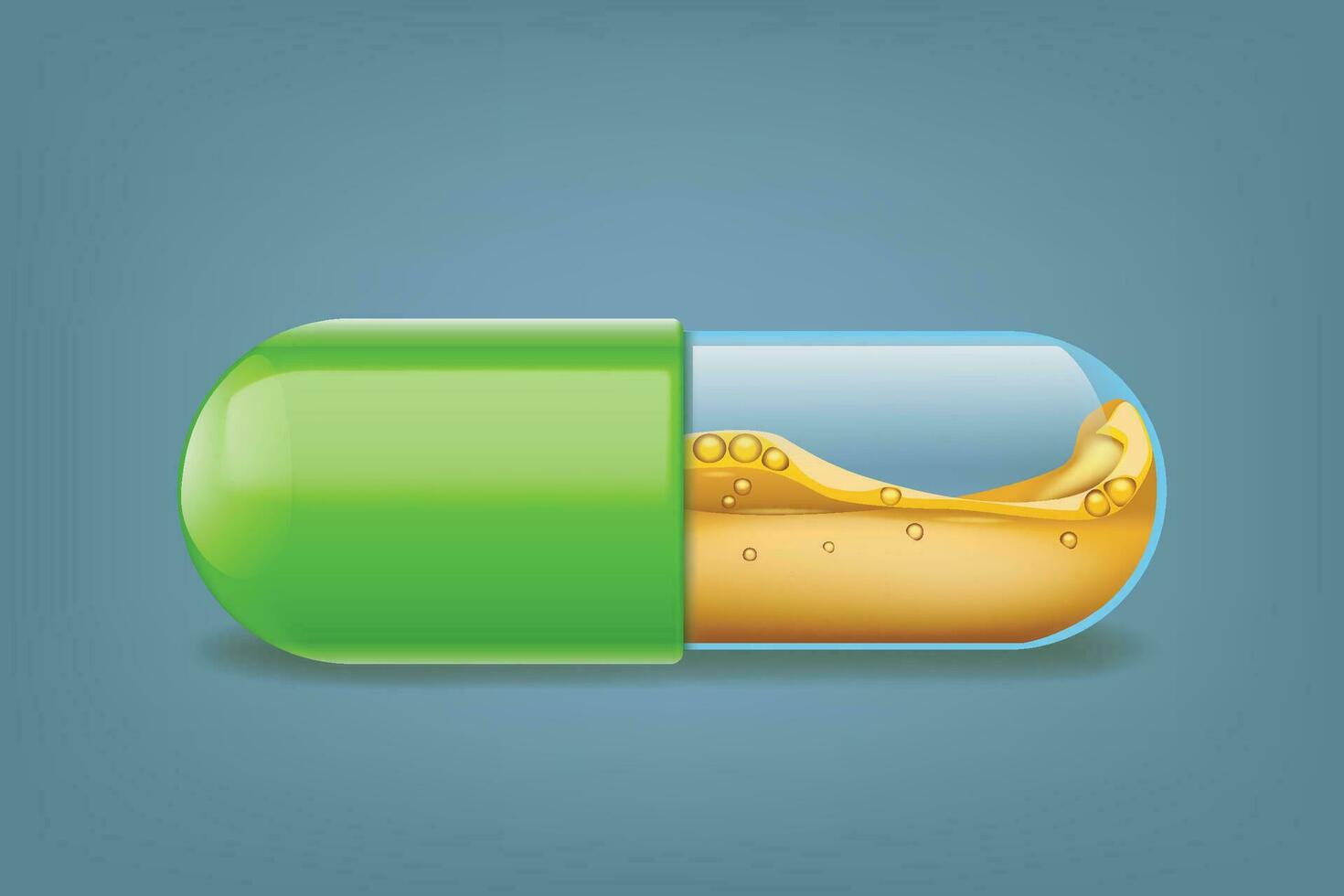 liquid green pill vector