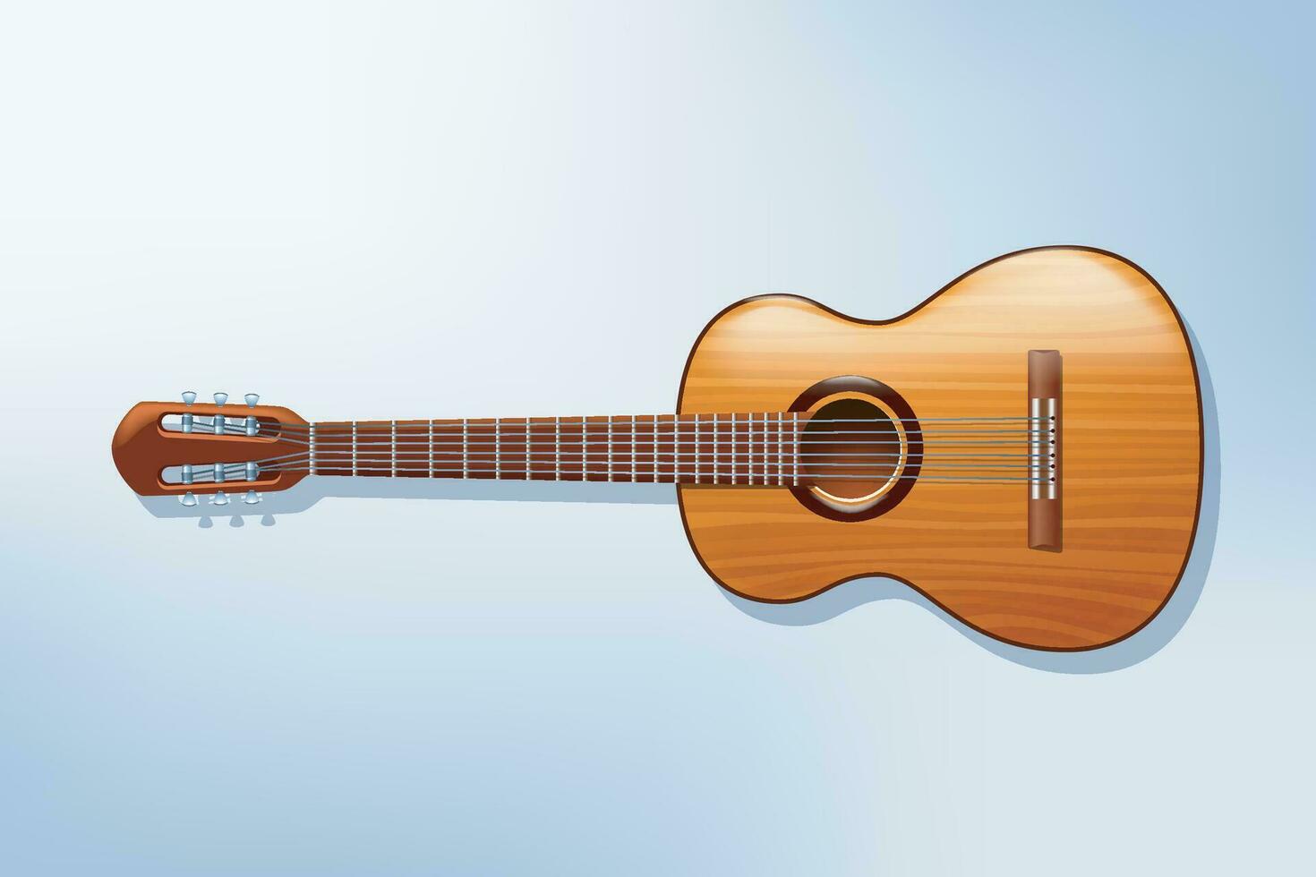 guitar picture front view vector