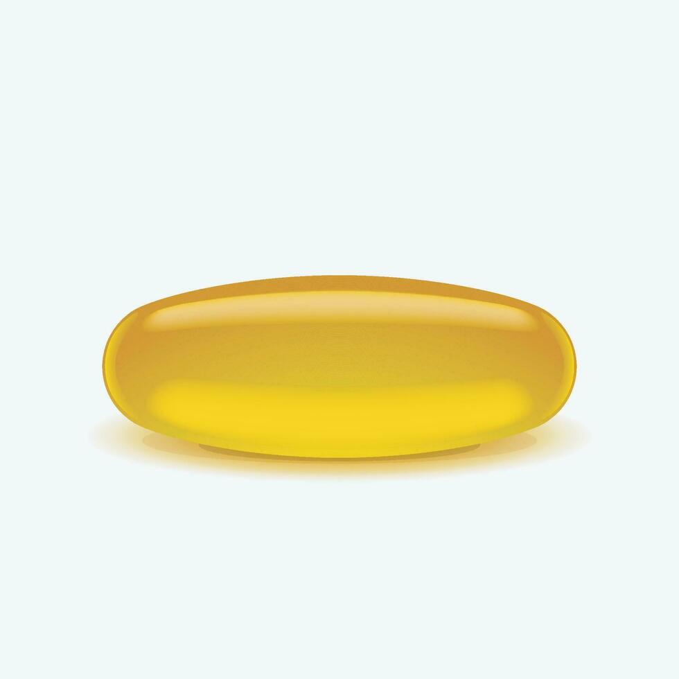 omega 3 pill vector