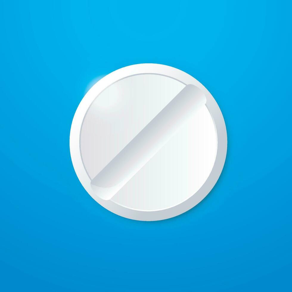 pill on blue back vector