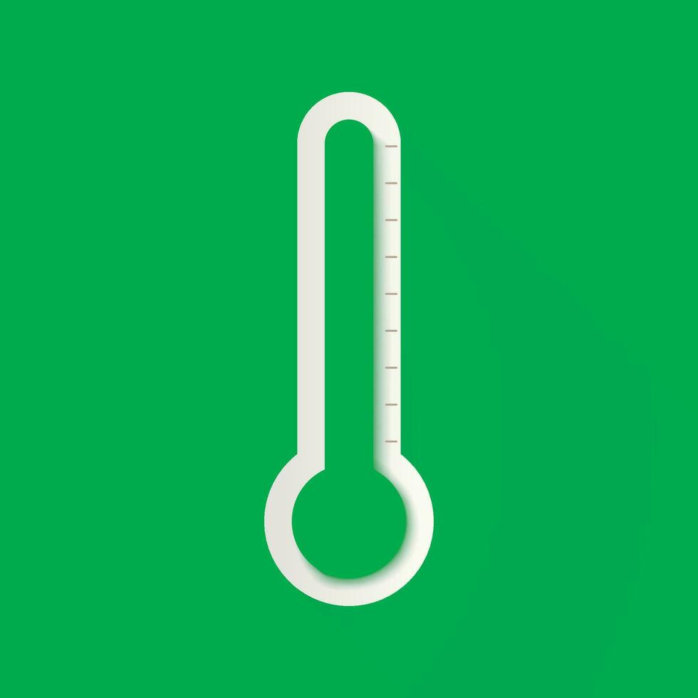 green layer thermometer vector