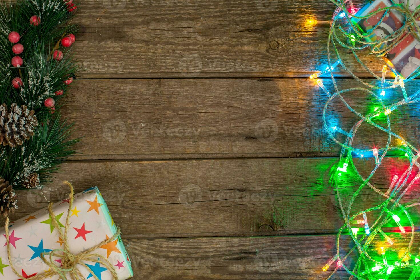 New Year and Christmas mokcup. photo