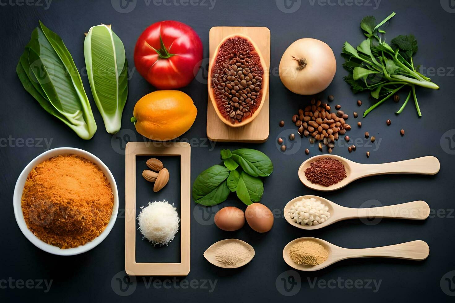 ingredients for a healthy diet. AI-Generated photo