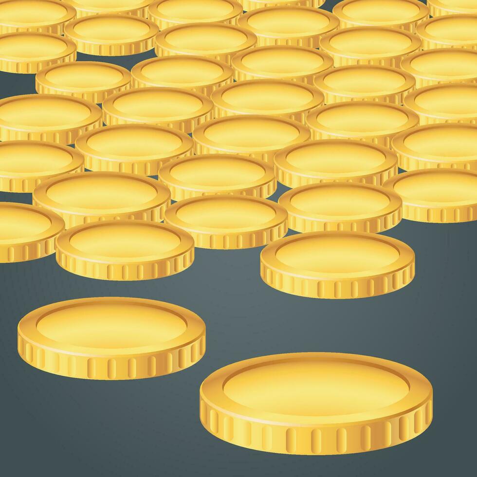 gold coin a lot vector