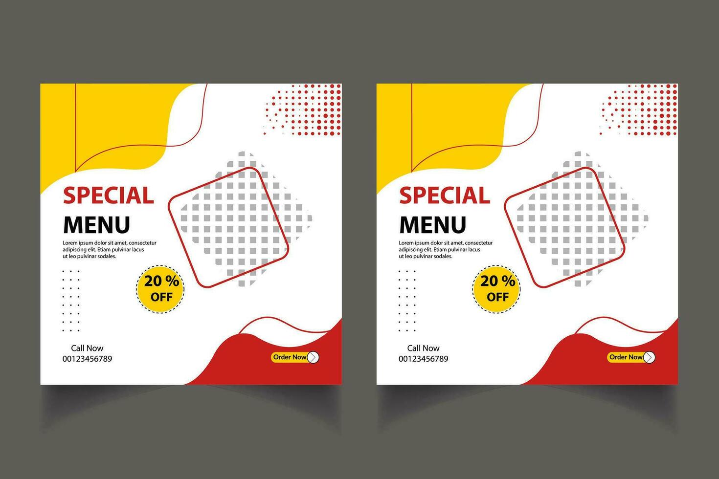 Special juice drink menu social media post template,  Perfect for social media post, Set of Orange Juice social media post templates,  Suitable for restaurant menu. vector