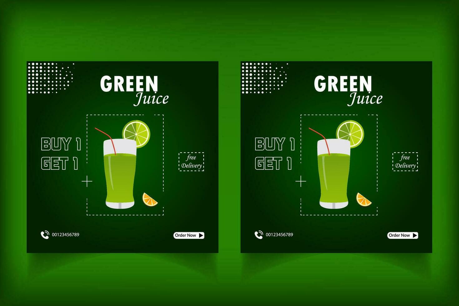 Special juice drink menu social media post template,  Perfect for social media post, Set of Orange Juice social media post templates,  Suitable for restaurant menu. vector