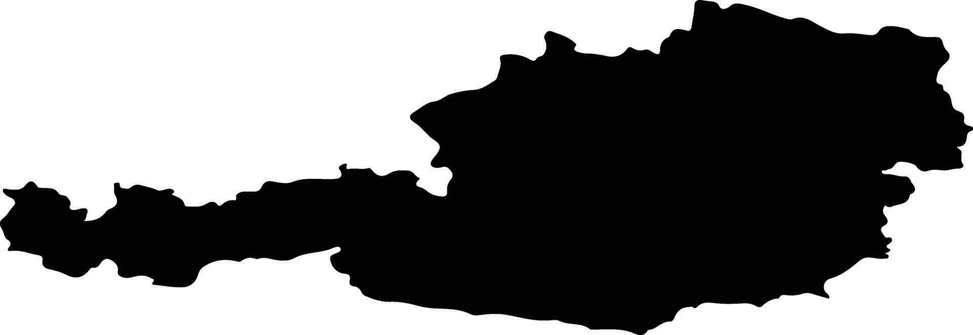 Silhouette map of Austria 34229872 Vector Art at Vecteezy